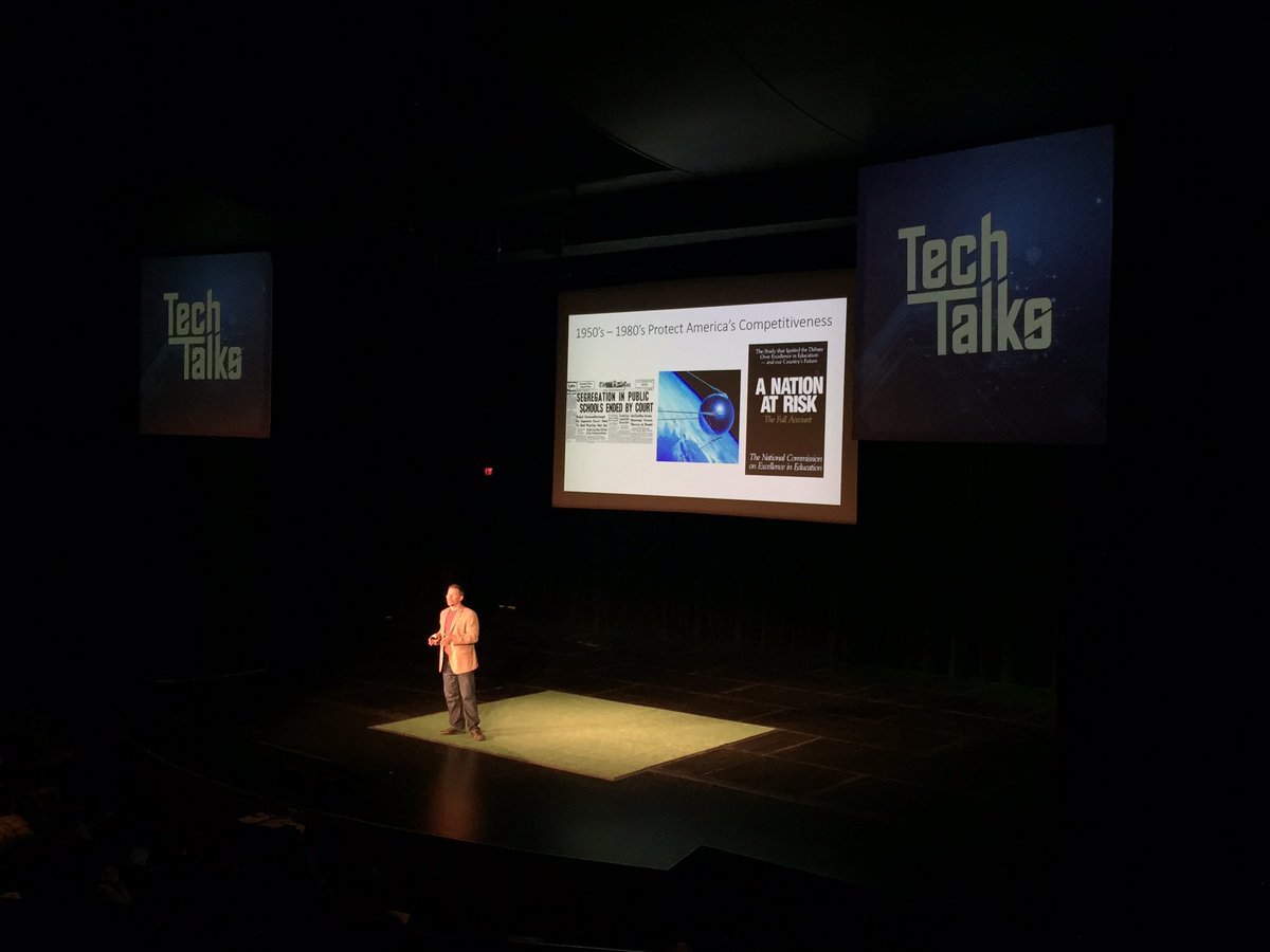 DrSianProctor's tweet photo. The 1st two #scctechtalks speakers have been really good. This talk is about #technology in #education: disruption & the #online experience. https://t.co/T5l3UC65SP