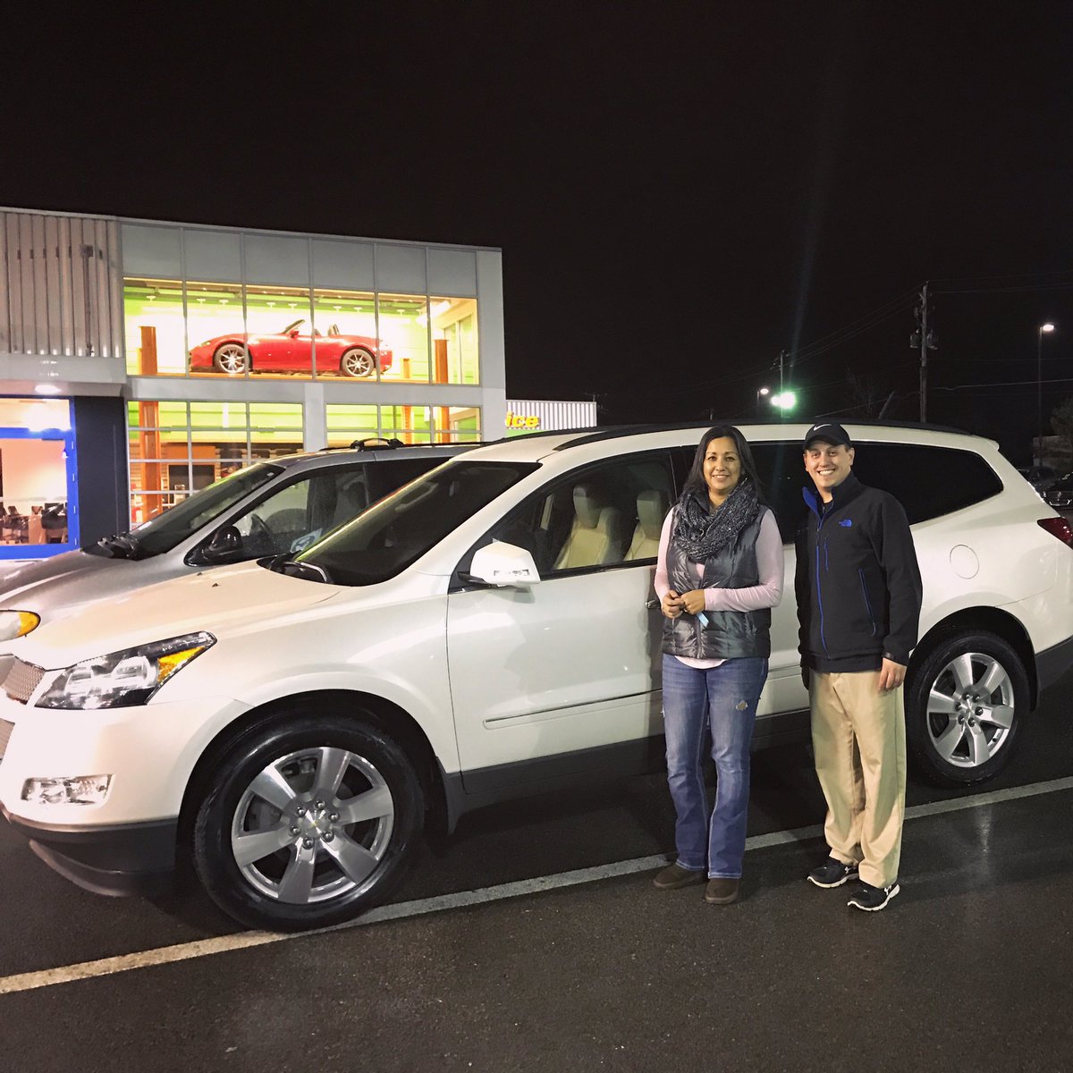 PrestonMazda1's tweet photo. Congratulations to Diane Metz on her 2011 Chevrolet Traverse! Pictured with sales rep, Nick Harper! #youcomefirst https://t.co/G87XlFD6Zw