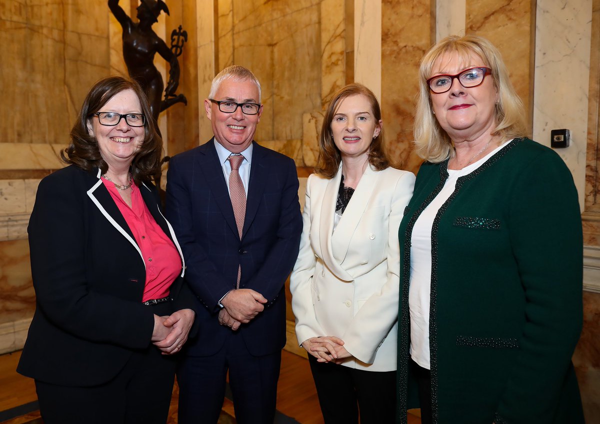 PwCIreland's tweet photo. Pictured at the #EuropeanFinancialForum drinks reception at Iveagh House were @AndyOCallagha, @DamianNeylin, @mocireland & @MurphyEoghan https://t.co/ID3yndc5ZE