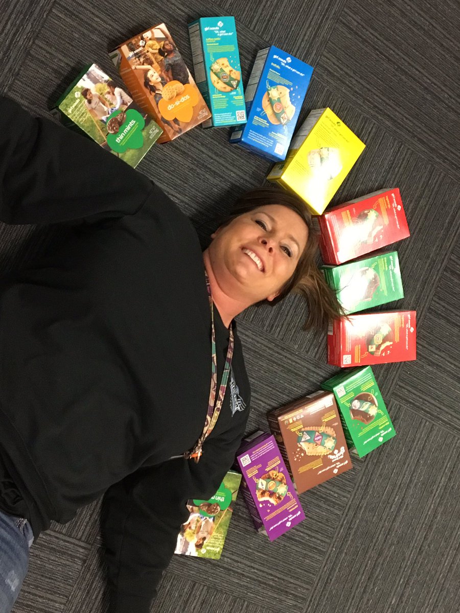 bmpurdue's tweet photo. #cookiehoarder my coworker and fellow #girlscout #cookielover https://t.co/UOR1s2YtGe