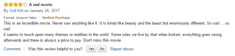 "So sad...so sad"
A glowing review of our film on Amazon. Watch for free on <a href="/AmazonVideo/">Amazon Video</a> w/ Prime (US/UK): amazon.com/dp/B01KIUG866/ #Indie