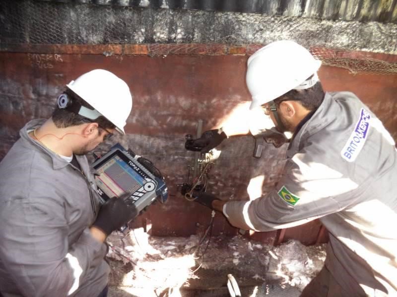 ZetecNDT's tweet image. Our partner in Brazil Brito &amp;amp; Kerche performing #flawdetection monitoring with the #Zetec TOPAZ 32 #phasedarray #ultrasound #NDT instrument