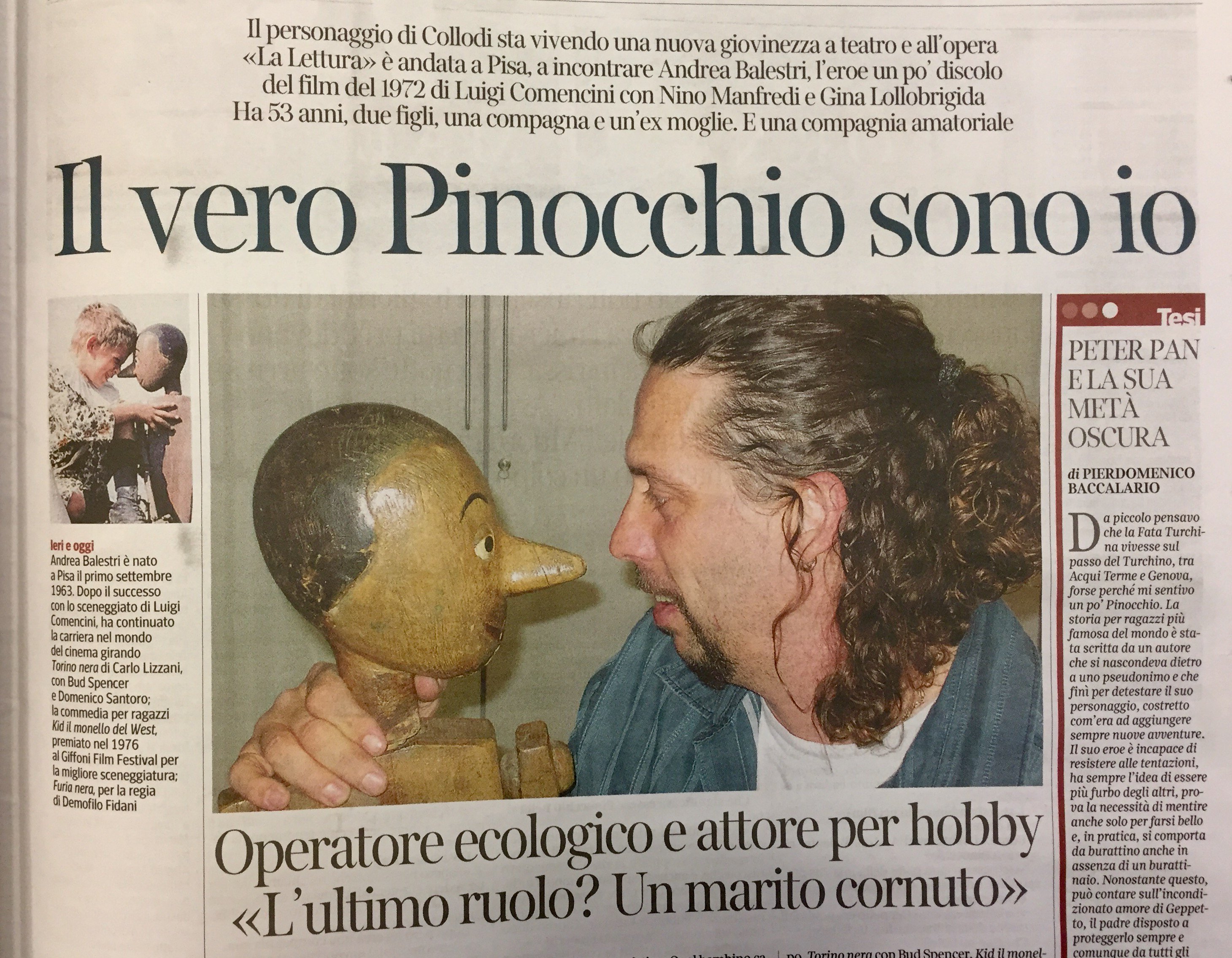 la_lettura on Twitter: "Andrea Balestri interpretò Pinocchio nel film di  Luigi Comencini. Oggi è attore per hobby. L'intervista di @teresaciabatti  #vivalaLettura https://t.co/uqOt7gINlj" / Twitter