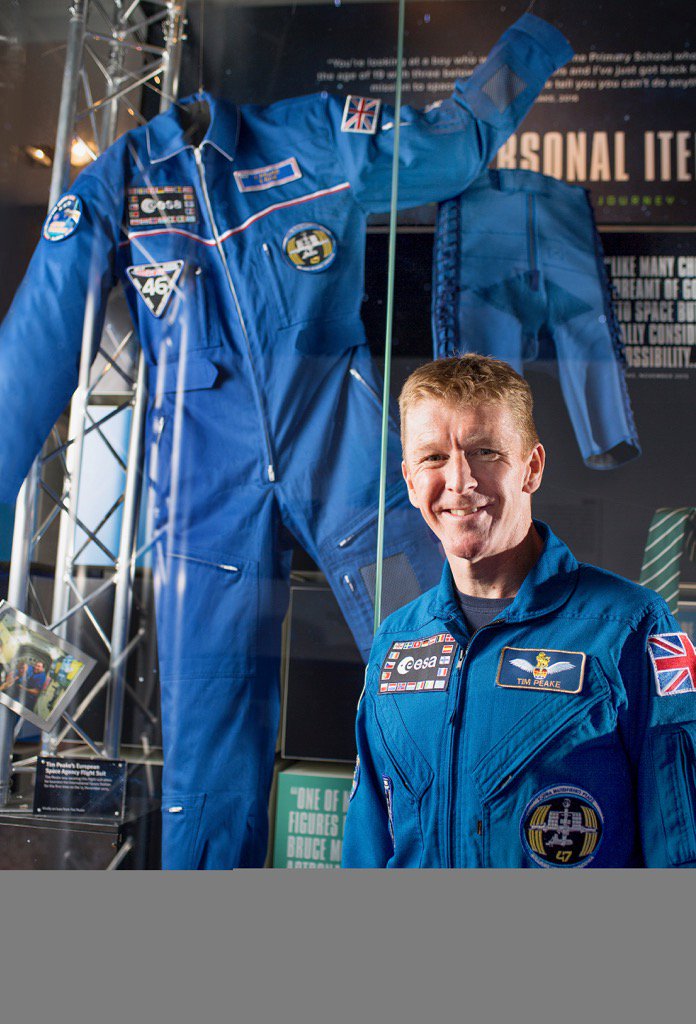 Look who popped into <a href="/TheNovium/">The Novium Museum</a> Museum to see the #TimPeake exhibition and surprise #Chichester pupils today!