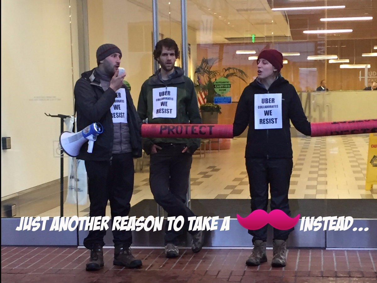 DTLAMeetup's tweet photo. WooHoo another protest those qwazy wascals... #lyftrules #stopthemadness https://t.co/4gfd7J2Rpj