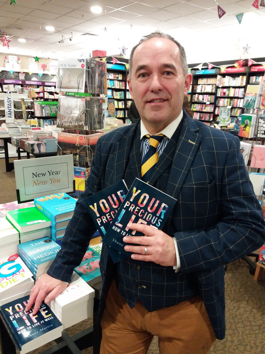 WaterstonesCrk's tweet photo. Shane Martin came by to sign his book Your Precious Life, a down to earth guide to making the most of life. @OrpenPress #shanemartin #cork https://t.co/1XGsY9669D