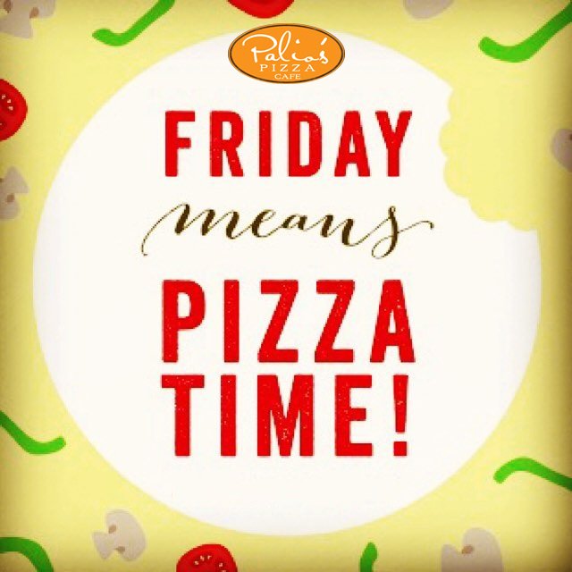 Pizza + Friday = Exactly Awesome!!  🍕 🌟 
Come by #PaliosPizza this #Friday #Weekend to cherish #Yummy #Food #PizzaLover