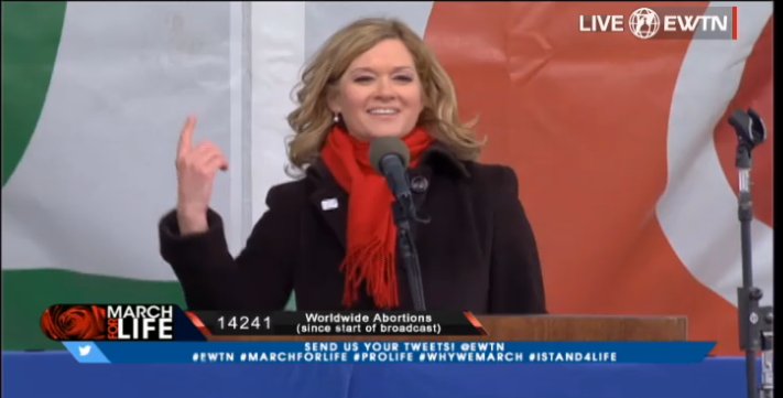 aciprensa's tweet photo. Jeanne Mancini, pdta. de #MarchforLife: La cifra que nos preocupa son los 58 millones de muertos por aborto en USA https://t.co/hj4A8TsQfc