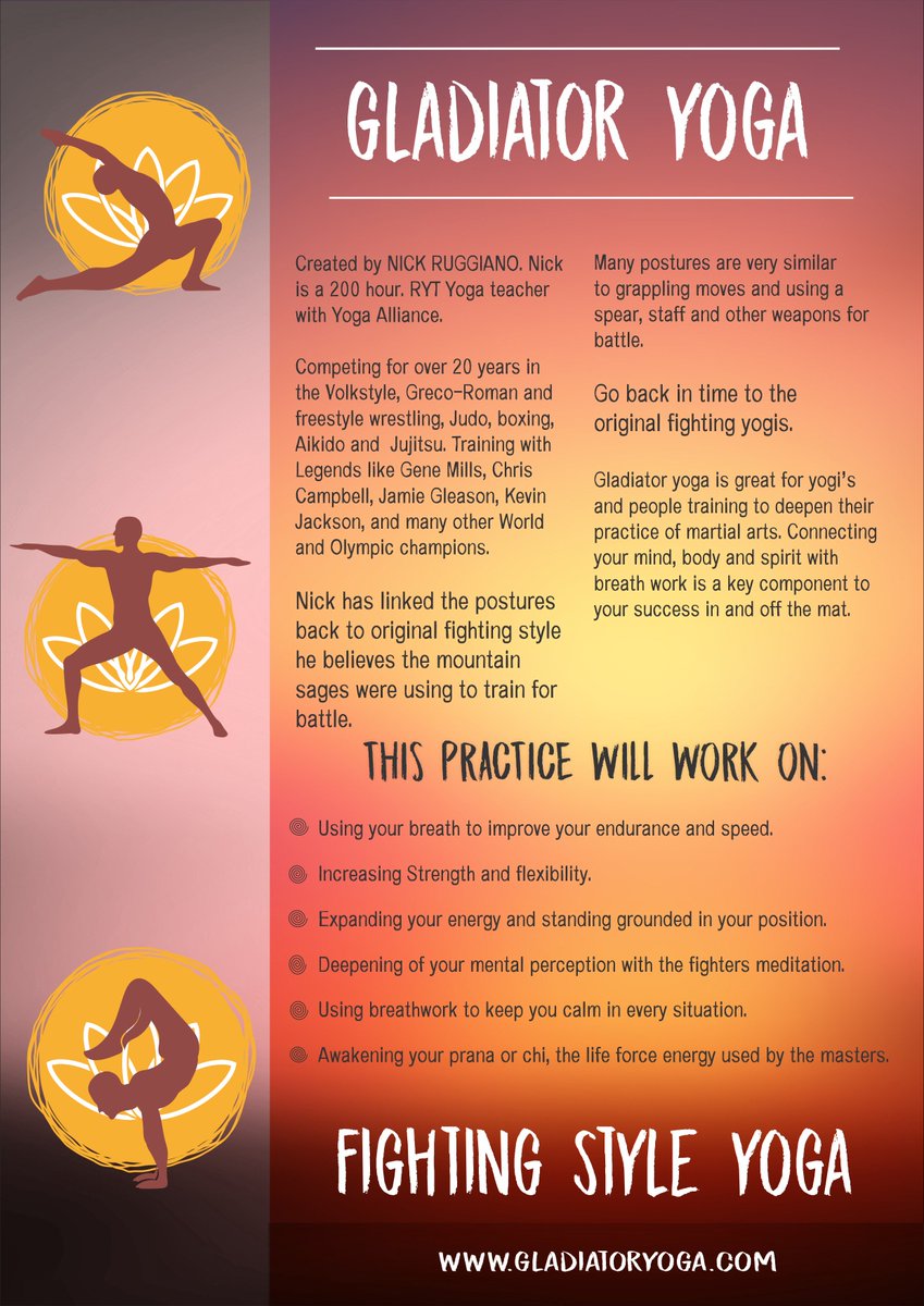 Gladiatoryoga's tweet photo. #Expandedself #Gladiator #yoga #yogaformen #gladiatoryoga #fightingyoga https://t.co/8EGqP0Syl0