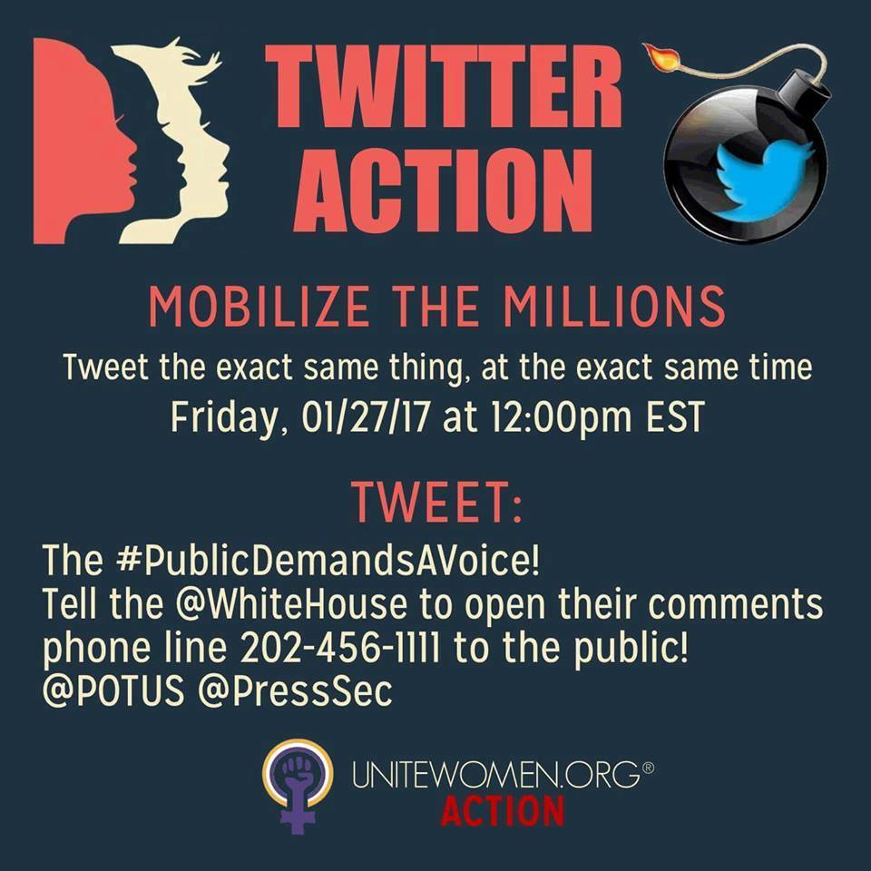 To repeat: the #PublicDemandsAVoice ! The White House needs to open dialog &amp; comments with the public it claims to work for. #POTUS