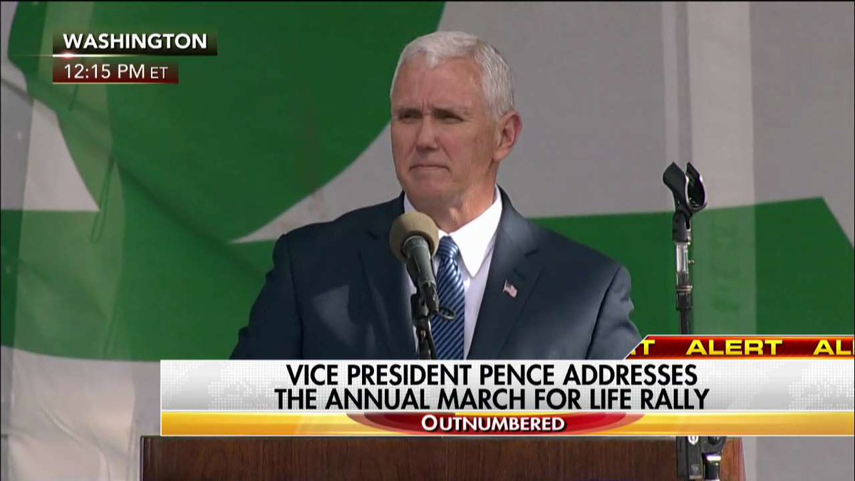 FoxNews's tweet photo. .@VP: "Life is winning again in America!" https://t.co/EPSm7GqCgJ