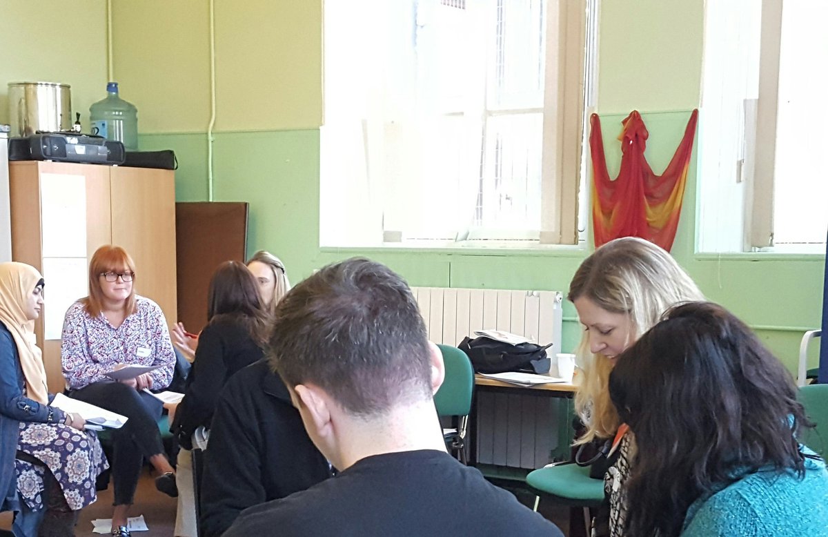 AminaMWRC's tweet photo. + conversations @ wshop delivered with @WSREC on hate crime, bystander intervention & forum theatre to practice! #SayNotToHate #moreincommon https://t.co/bQO6DL7KnL