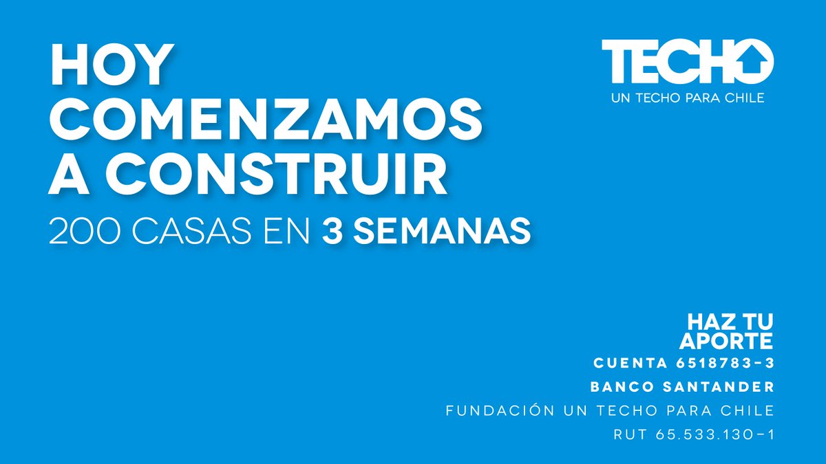 TECHOChile's tweet photo. ¡Hoy nos vamos Hualañé y Paredones! Necesitamos tu colaboración para seguir construyendo en la VI y VII región. #TodosxChile https://t.co/l9L5KXE9ai