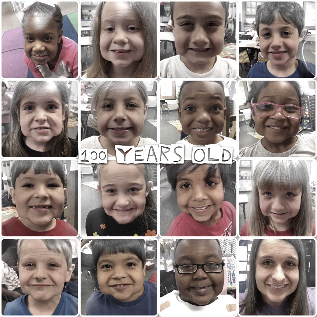 KindergartenIn's tweet photo. Celebrating 100 days of school! @TCBOE_LES #100thdayofschool https://t.co/Dsn626tSDu