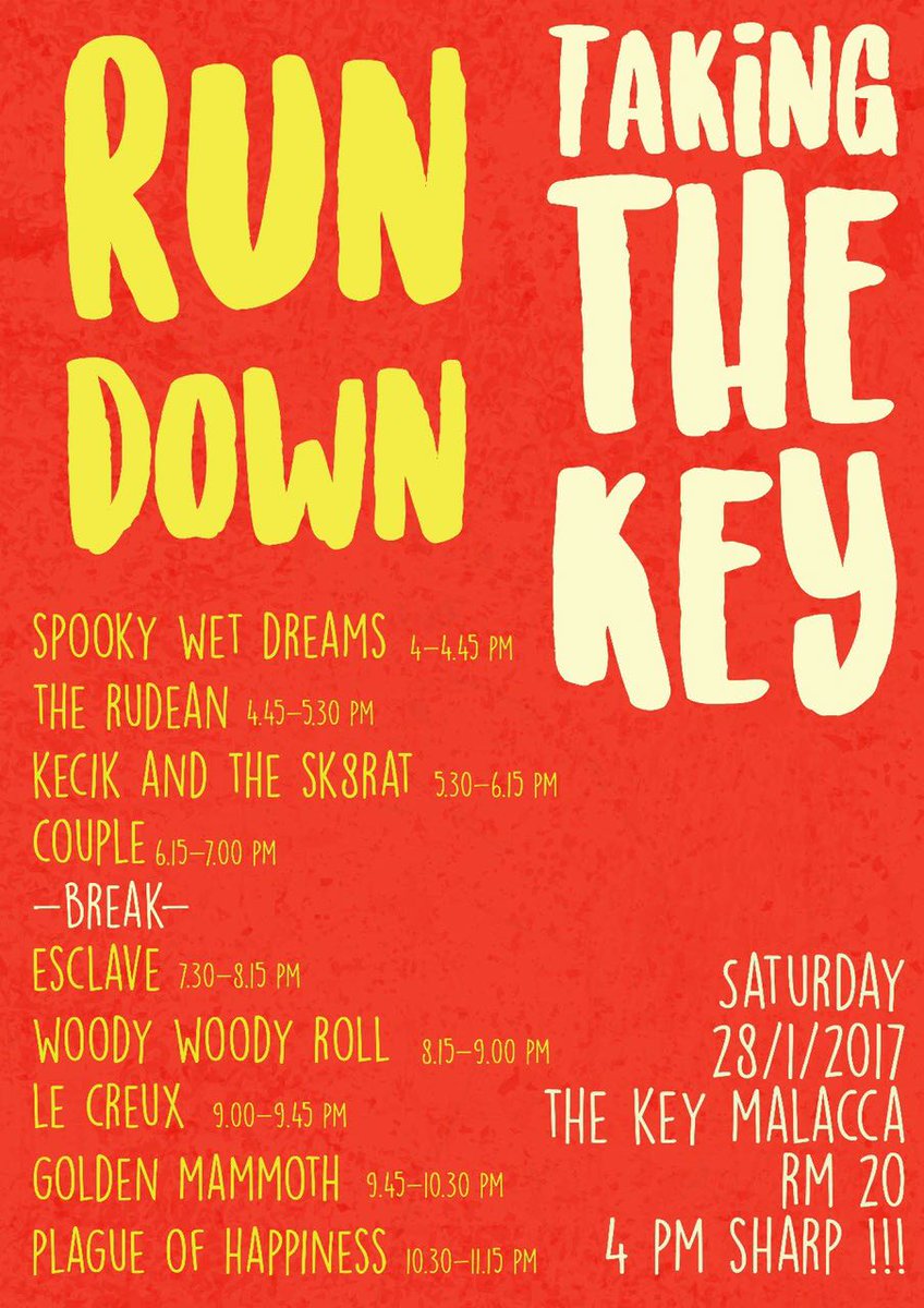 #MELAKA TODAY Jan28 TAKING THE KEY 4pm TheKey ft. <a href="/Plaguetweets/">✯Plague Of Happiness✯</a> <a href="/wearecouple/">Couple</a> <a href="/woodywoodyroll/">Woody Woody Roll</a> <a href="/creux666/">LECREUX</a> #KechikAndTheSk8rats @esclavehc ++