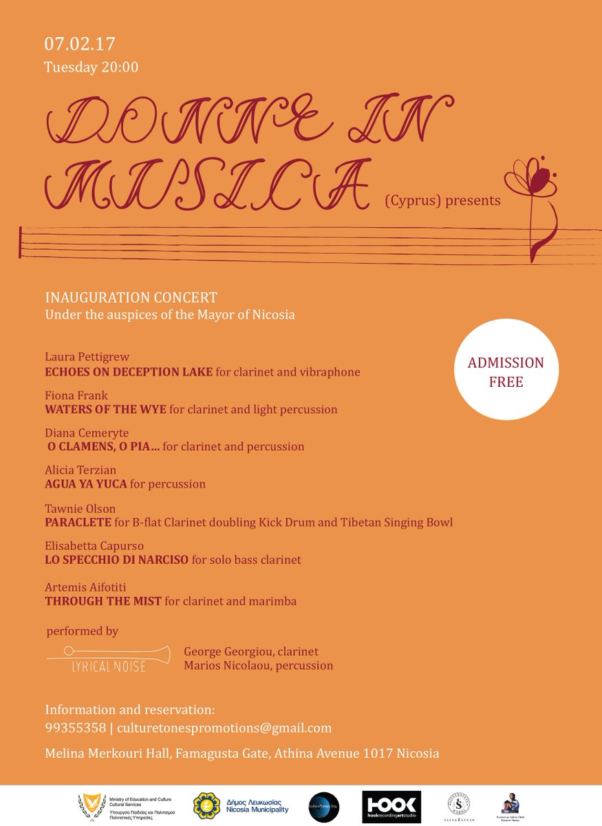 #Honoured #Excited #attending #premiere of my work "Echoes on Deception Lake" performed by #Lyrical Noise #Nicosia, Cyprus #February 7 2017