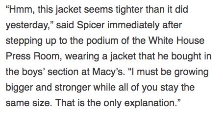 ClickHole's tweet photo. Sean Spicer is not messing around. https://t.co/vXfRDdNEiX https://t.co/bWj3j1g6Qo