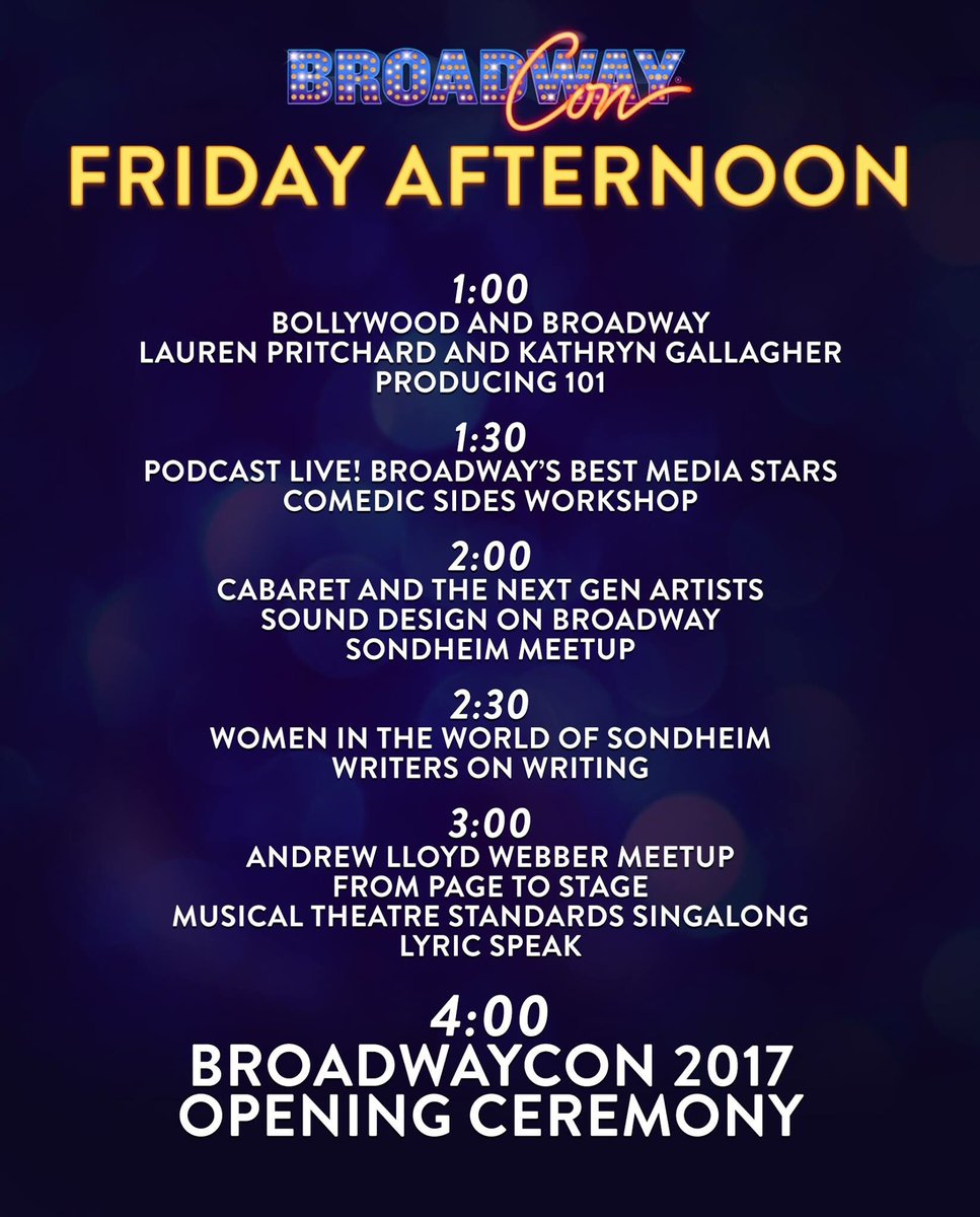 Which programs will you be attending this afternoon? #BWayCon2017
