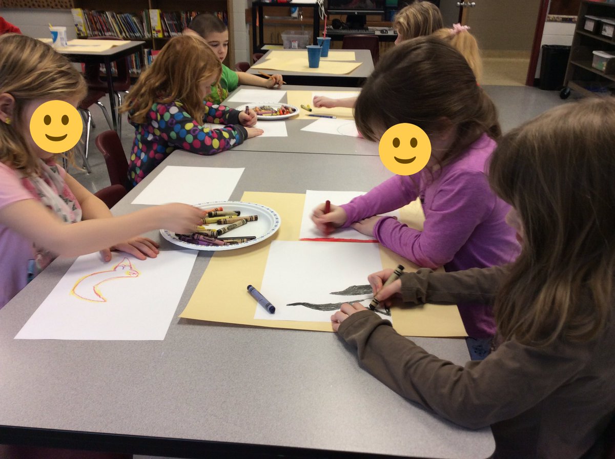 MargoLBaldwin's tweet photo. rotation 1 painting in the style of Van Gogh #forestof reading@ErinAnger @MrsVanNiekerk1 https://t.co/obGSo4srNy