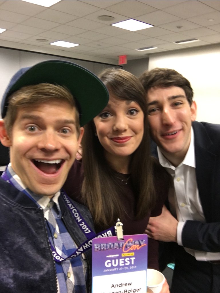 Rolled up into <a href="/bwaycon/">BroadwayCon</a> and was greeted by these two faces. 😭😭😭 <a href="/Newsies/">Newsies the Musical</a> <a href="/KaraLindsay1/">Kara Lindsay</a> <a href="/PlznFankU/">Ben Fankhauser</a>