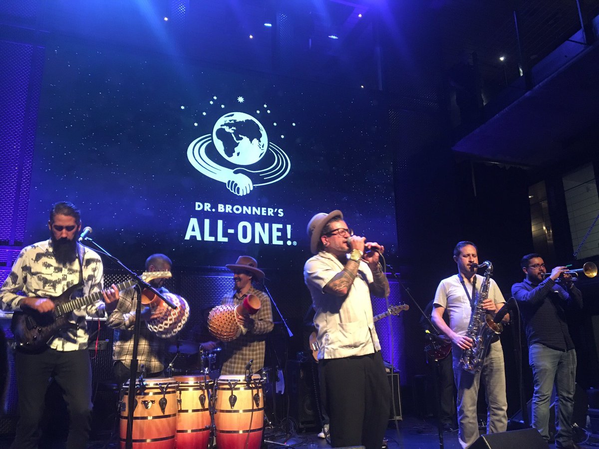 DrBronner's tweet photo. We want to thank all the artists/talent for their collaborations at our Sisters & Brothers event. What a historic event! #AllOne #LPlaunch https://t.co/Bhr5zzz1Qe