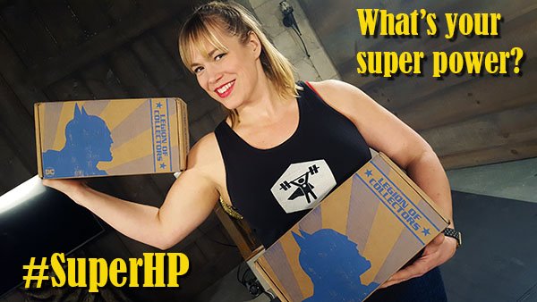 JoinTeamAlpha's tweet photo. Max Hit Points makes us feel super. Tell the world what YOUR superpower is with #SuperHP for a chance to win a @FunkoDCLegion box! https://t.co/rrRHpw2zhY