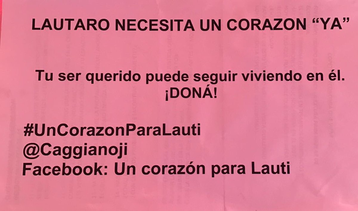 paulitachaves's tweet image. Por favor!!! Es cuestion de horas! lauti necesita urgentr un corazon!  #UnCorazonParaLauti @CaggianoJi 🙏🏼❤