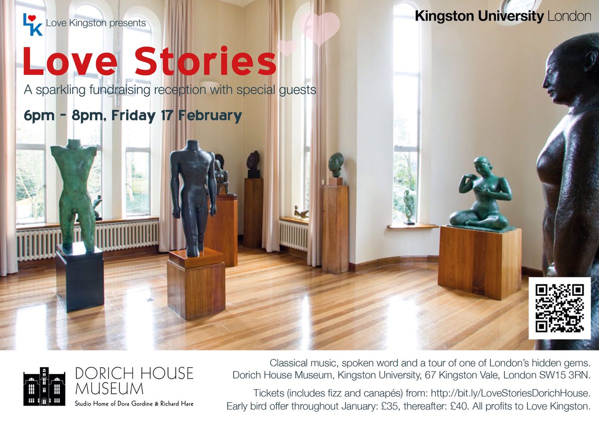 Book now for a special Love Stories guided tour of Dorich House, nibbles and fizz in this amazing 1930's designed artist's home.