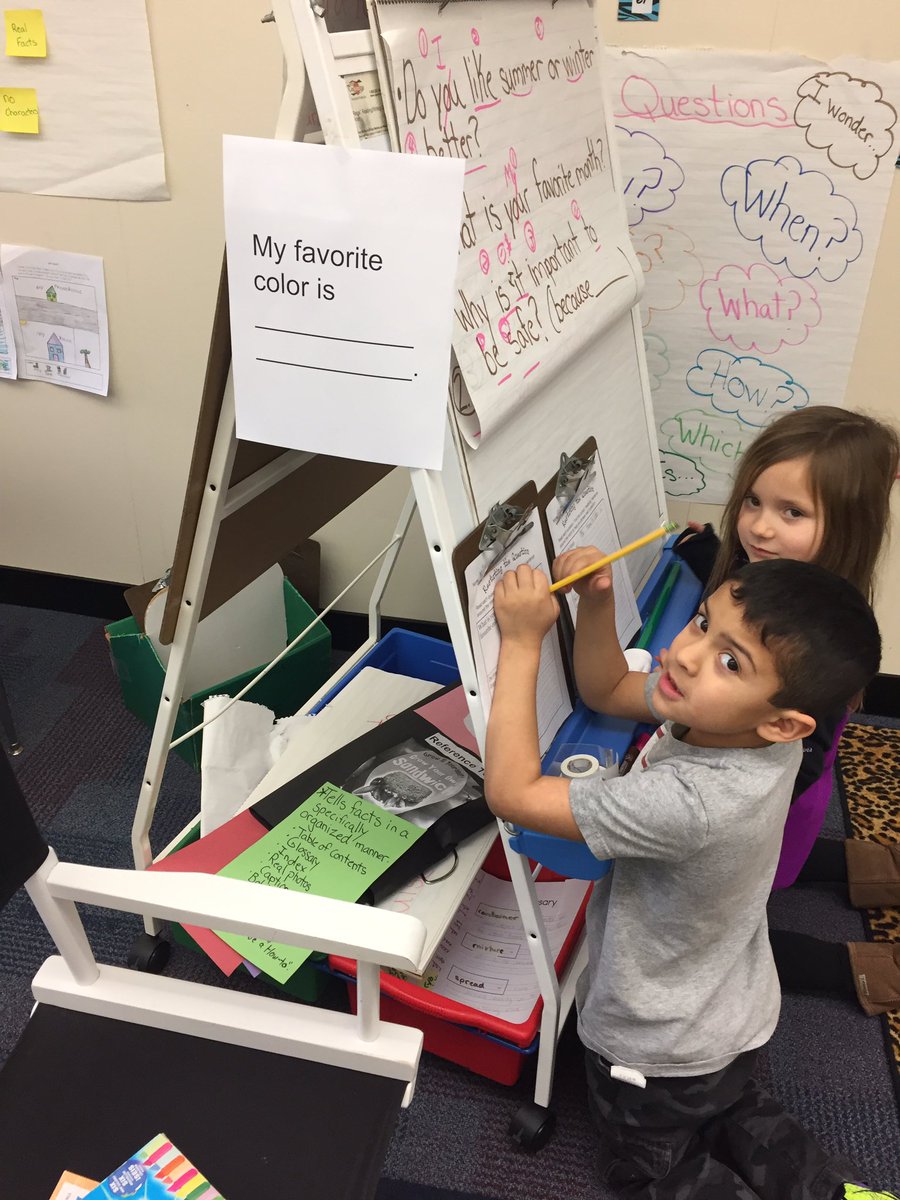 MrsJahoda's tweet photo. Searching around the room to find the correct ways to restate questions like big first graders! #restating #MWESchool https://t.co/1K1N9CSZIl