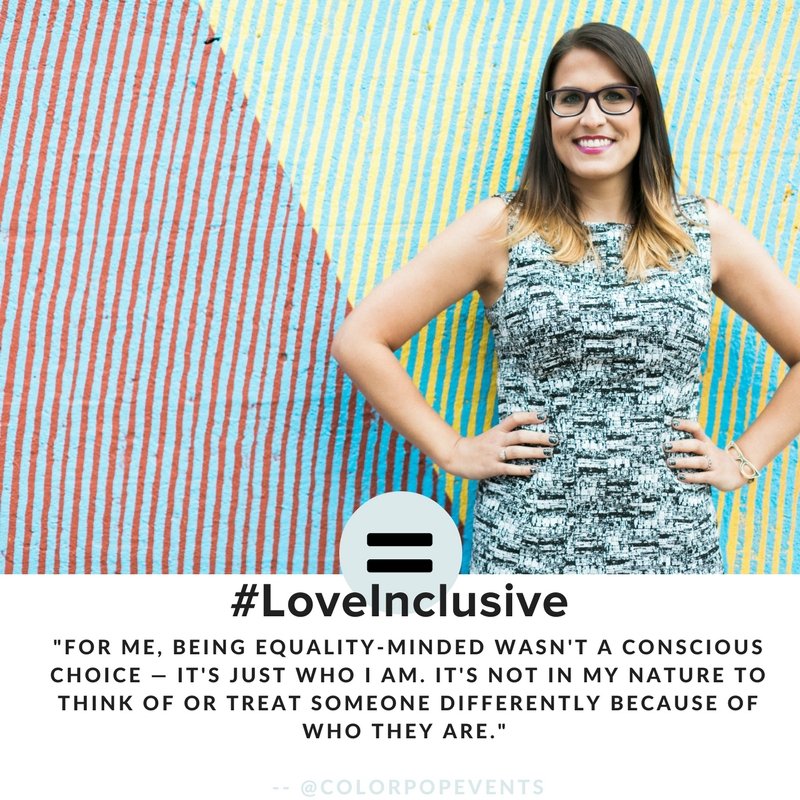 "Being equality-minded means working with couples of all backgrounds &amp; being the best wedding planner I can be for them." - <a href="/colorpopevents/">Leah Weinberg</a>