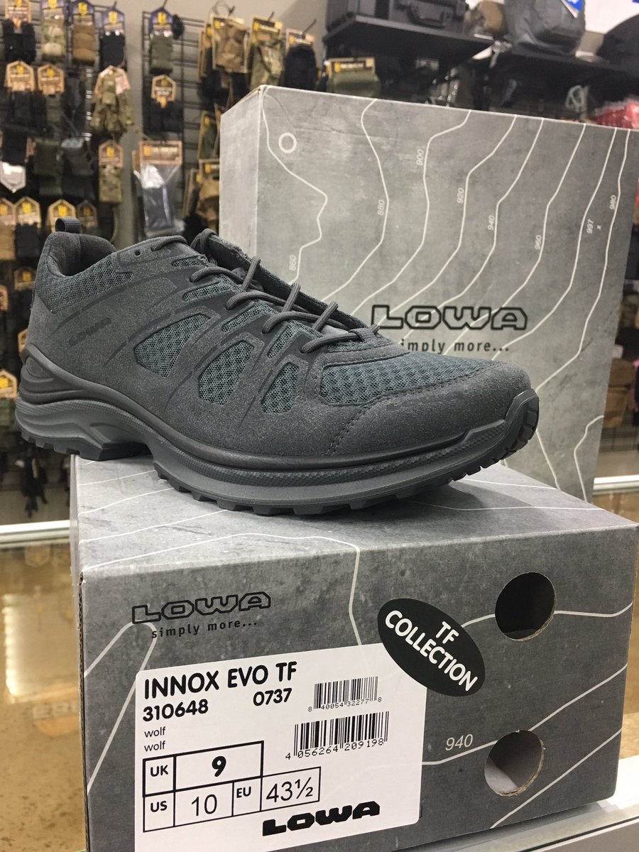 Just got the @LowaBoots Innox Evo Lo TF in wolf gray in store. Come by to check them out. #tactical #lowa #Shoes #nashville #shoplocal