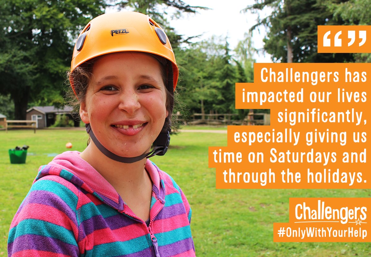 D_Challengers's tweet photo. "Challengers has impacted our lives significantly, especially giving us time on Saturdays and through the holidays." #OnlyWithYourHelp https://t.co/c5mK0DGkkP