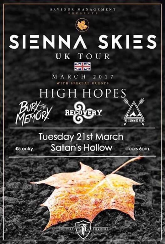 BuryTheMemory's tweet photo. Supporting Sienna Skies and High Hopes in March with our buds in Recovery! https://t.co/g6IgrATLBF