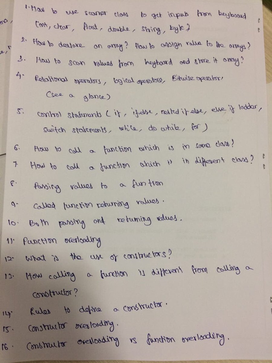 ArunkumarGopu's tweet image. These are the questions helps you to clear #java exams. Ofcourse after you should use your brains to apply the concepts. #JavaConcepts #jobs