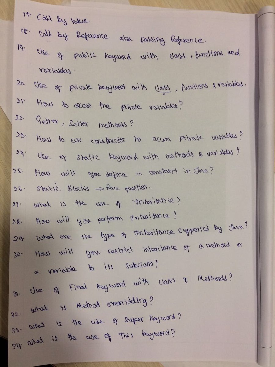 ArunkumarGopu's tweet image. These are the questions helps you to clear #java exams. Ofcourse after you should use your brains to apply the concepts. #JavaConcepts #jobs