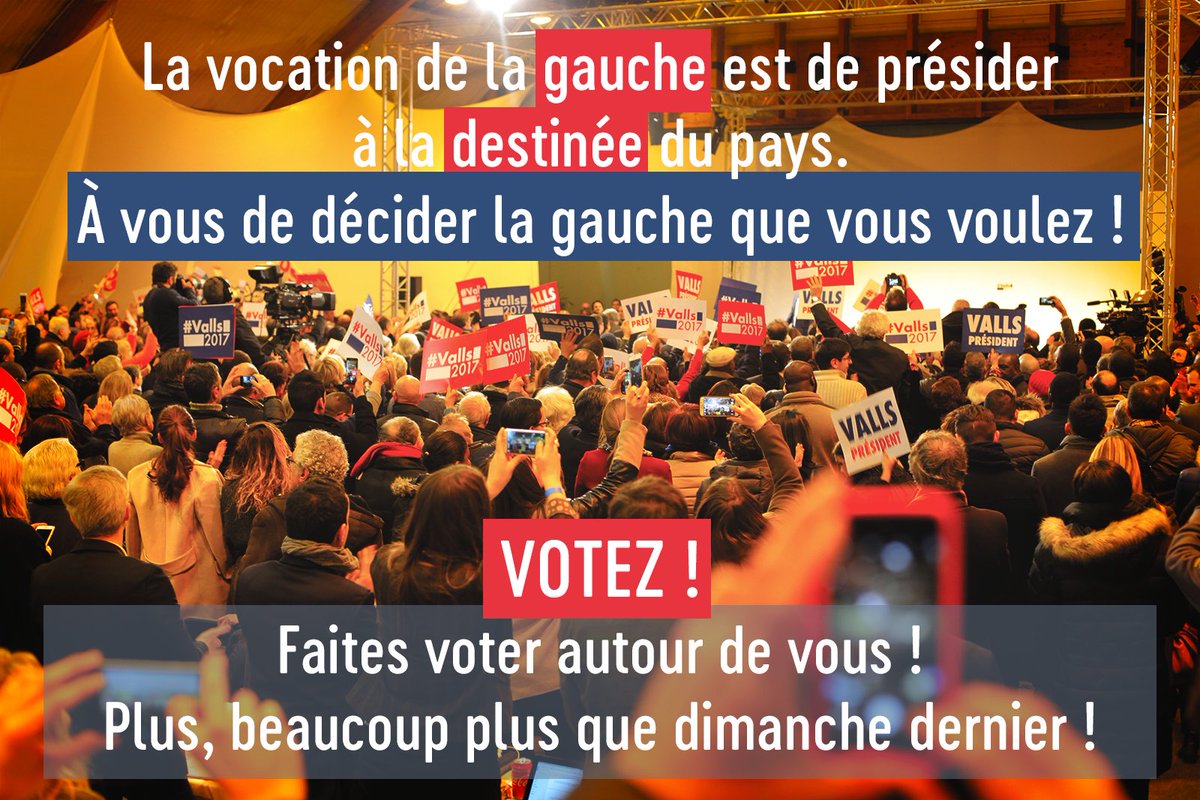avecMV's tweet photo. Rien n’est écrit ! Saisissez-vous de ce second tour ! Pour la gauche ! Pour la France ! #JeVoteValls https://t.co/E9vZ7XtWza