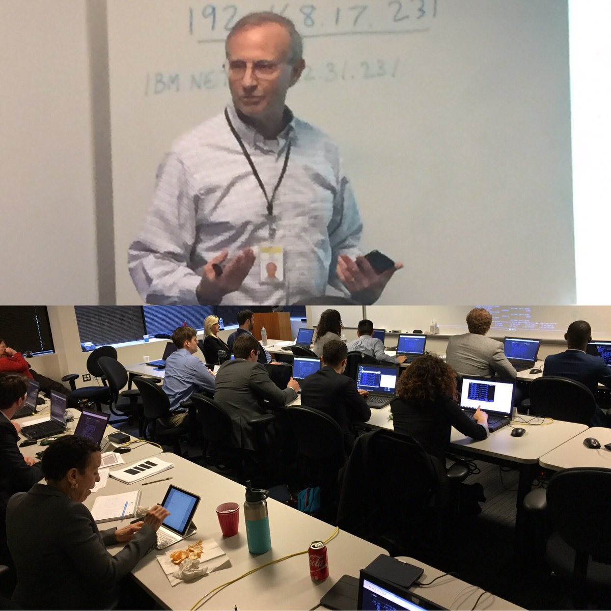martyhoran144's tweet photo. Closing comments from @ibm #zSummit training leader Mitch Green, then pizza time! #IBMz #zNextGen #mainframe https://t.co/4rPaDdwEPi
