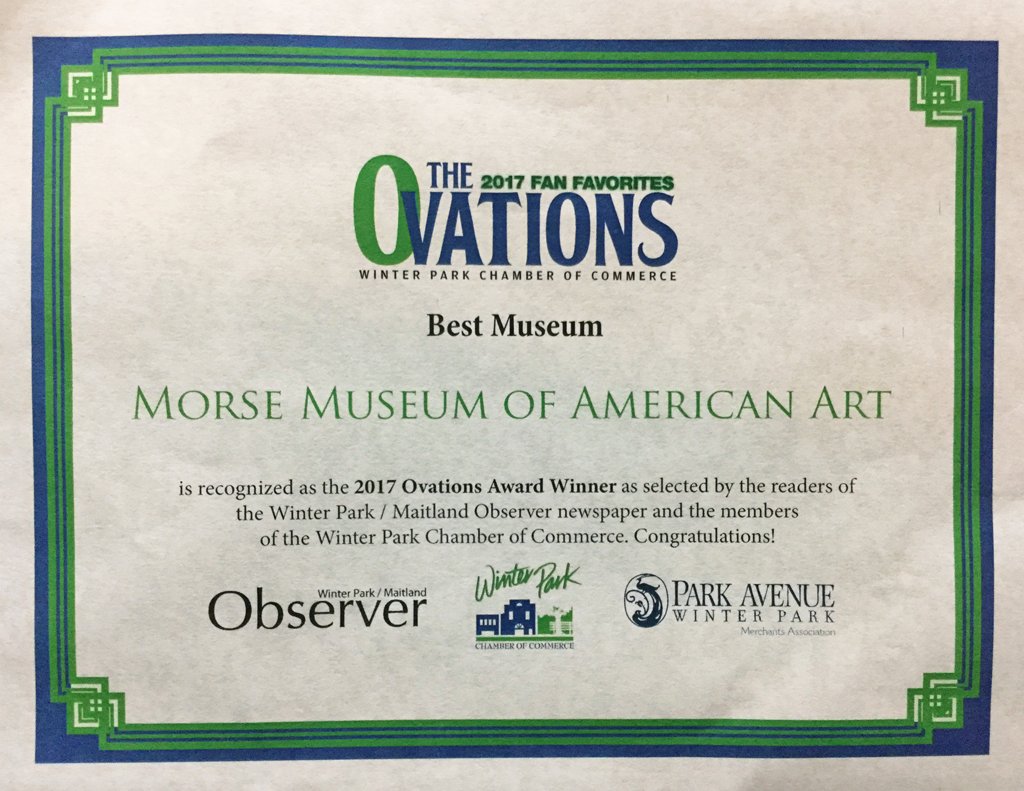 MorseMuseum's tweet photo. Thank you @WPChamberFL members, Observer readers for naming the Morse "Best Museum"! #wpovations https://t.co/Pv5cn5OJLb