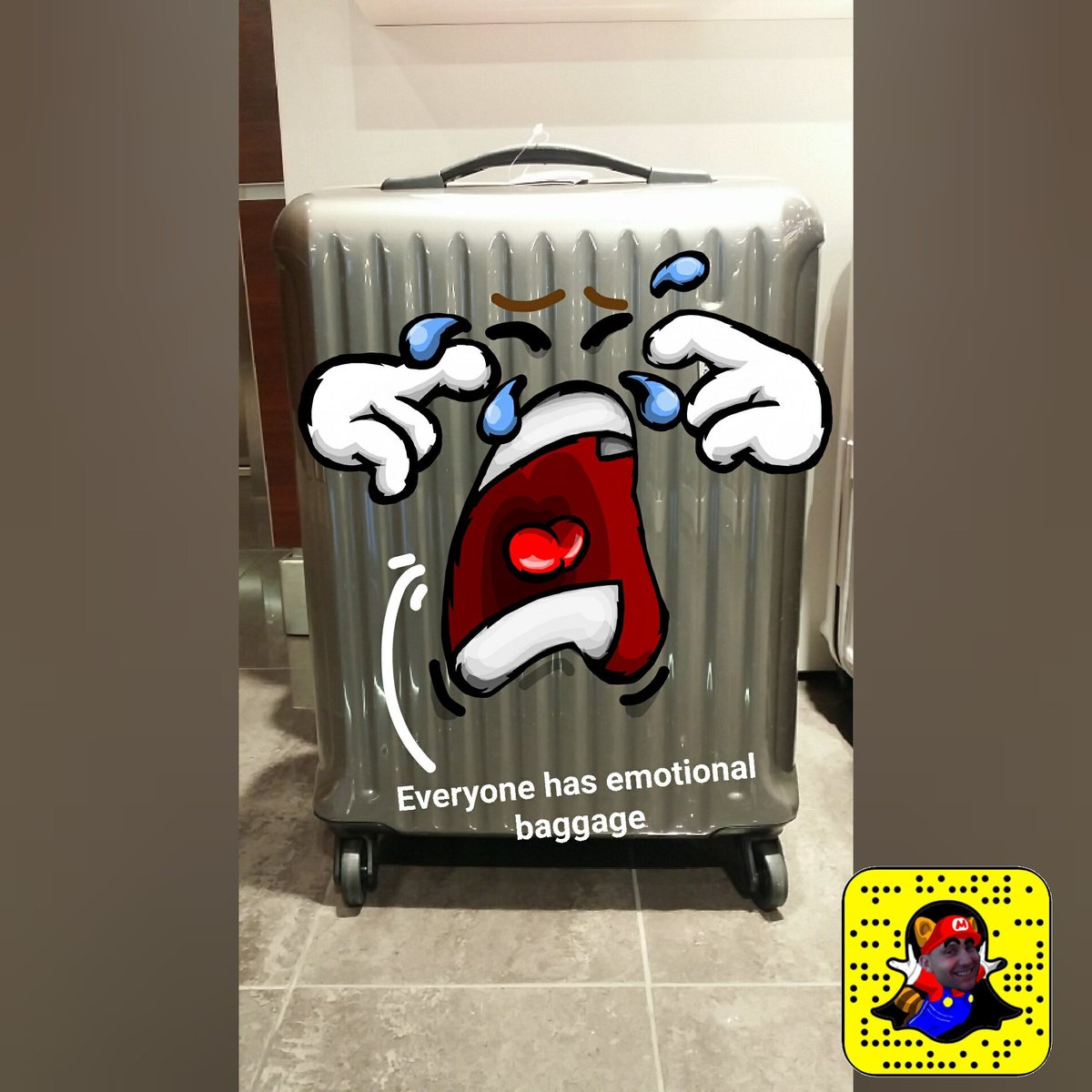MakeDo_AndMend's tweet photo. Carry your baggage with grace!
#personification #pun #puns #punny #emotional #baggage #snapchat #snapchatdrawing #snapchatart #snapcode https://t.co/dERcF57uDE