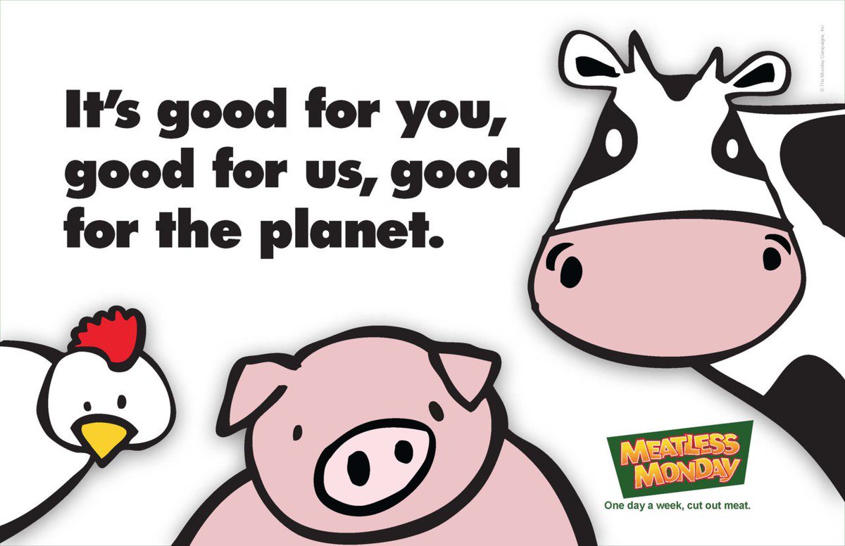MeatlessMonday's tweet photo. Go #MeatlessMonday! Cutting out meat just once a week has so many benefits to your health and to the planet: https://t.co/sGNxhpObUm https://t.co/TdiyogKzH5