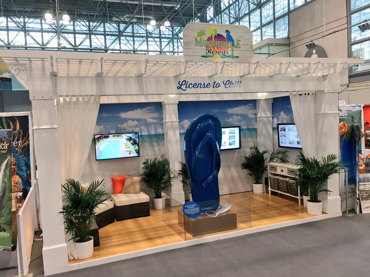 EngageHMS's tweet photo. It's 5 O'Clock at the @nytimes Travel Show!

Proud of the trade show build we completed for our friends at @Margaritaville in just 20 days! https://t.co/83NvagrztB