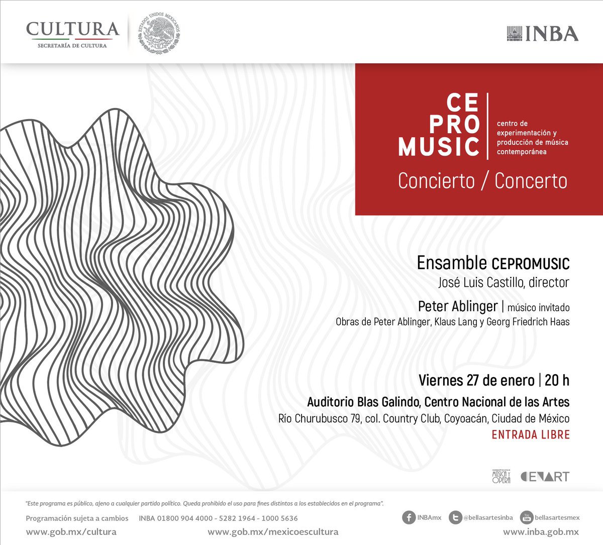 teatrocartelera's tweet image. #HoyenMéxico ift.tt/2ciWT2C RT CEPROMUSIC: Hoy música de #PeterAblinger con nues…