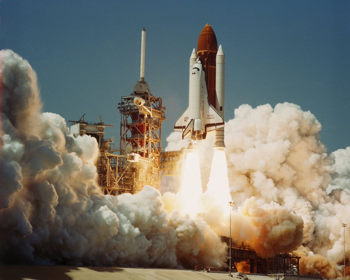KerbalSpaceP's tweet photo. #KERstoricalFacts Tragically, 31 years ago, the #ChallengerShuttle exploded 73 seconds after launch, killing its crew of seven. #Remembering https://t.co/SIU9ViedrR