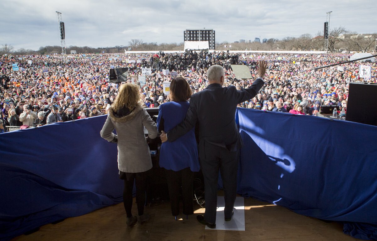 Mike Pence becomes first Vice President to attend March for Life