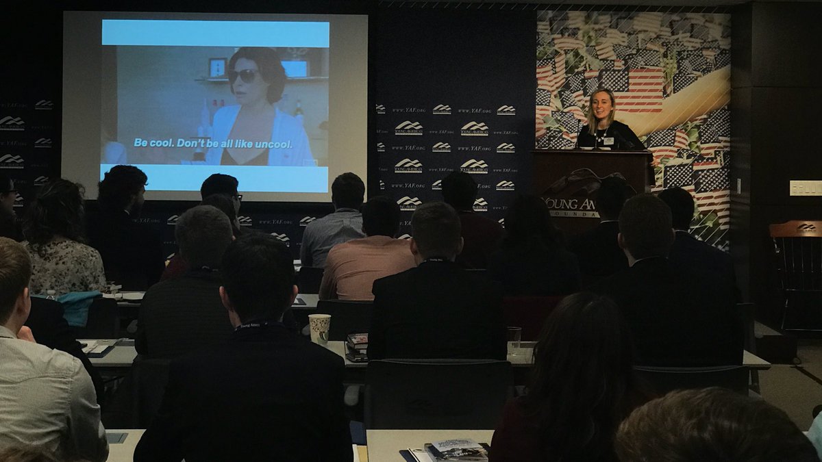 SpencerBrown's tweet photo. Nobody does #YAFcon like @emilyjashinsky. #DontBeUncool https://t.co/fITf1EojlU
