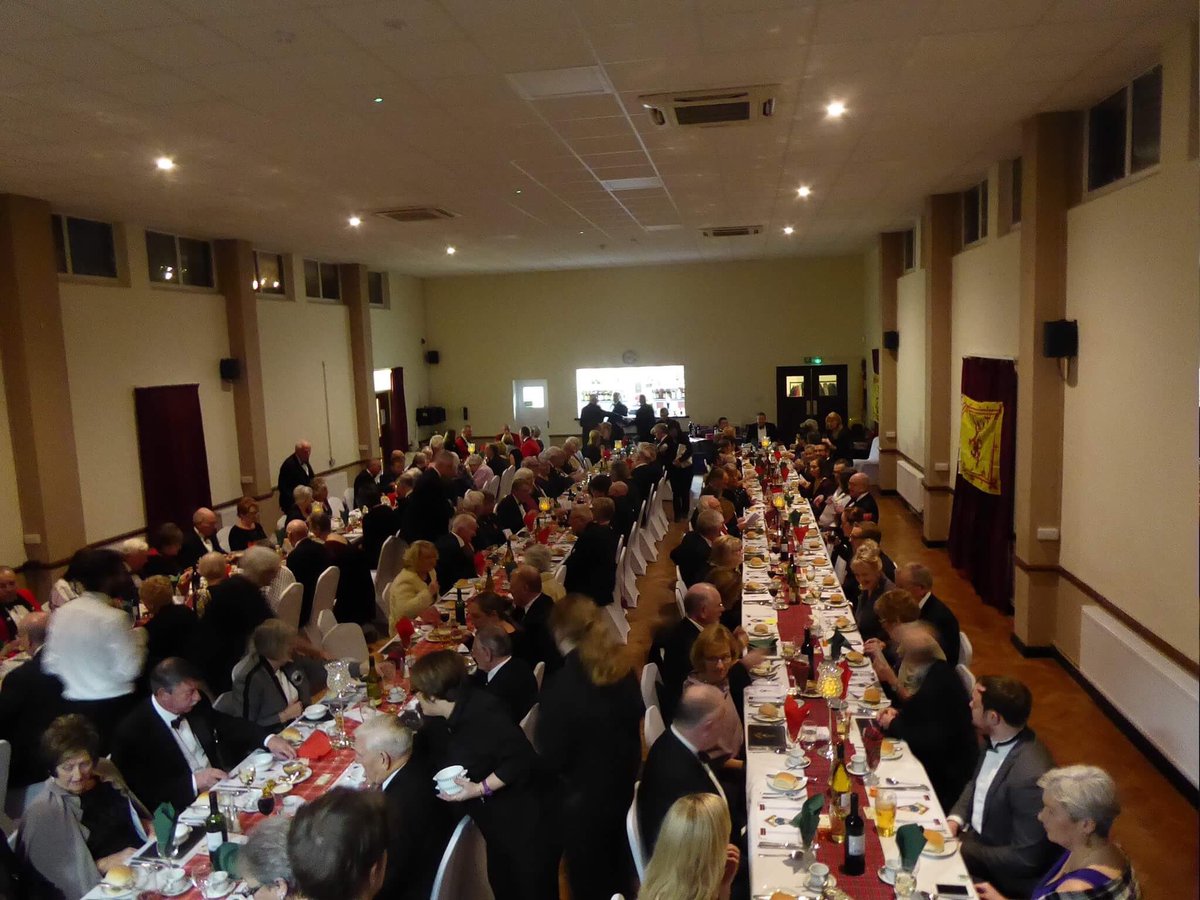 RMPL6423's tweet photo. The Lodge Burns Night last Saturday. 143 dining, another great night. Thanks to all who attended and all who took part. https://t.co/WpDoyeQJkh