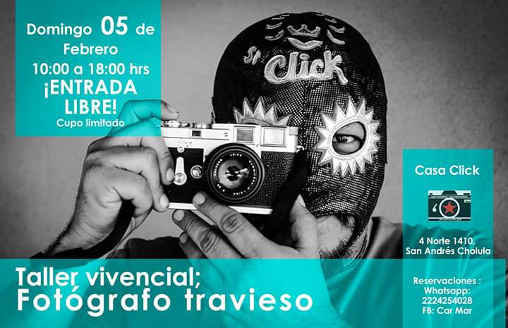 tallercasaclick's tweet photo. Taller vivencial Fotógrafo Travieso... Los esperamos https://t.co/I1qsdE8dhY