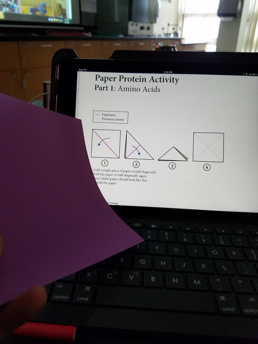 HansonBioLab's tweet photo. Proteins are better with origami @UNKBiol106AC #CummingsLabWeek3 https://t.co/WVRJRzXN6u