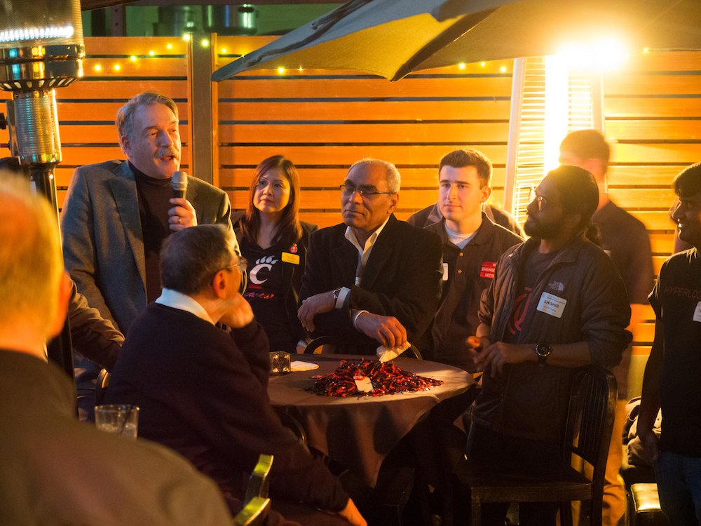 UofCincymag's tweet image. Check out the gallery from last night's Crosstown Shootout game watch party for LA alumni and #HyperloopUC students. magazine.uc.edu/news/hyperloop…