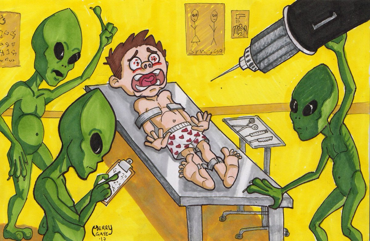 MerryGKD's tweet photo. #SpaceIsScary part V: Alien Lobotomies. #nothankyouplease #illustrate #DrawEveryDay2017 https://t.co/ffzaABW8CG